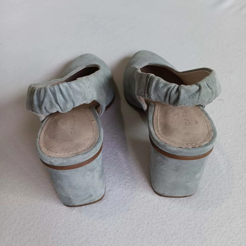 Caslon Sz 7M Light Blue Slingback Suede Heels (See Photos For Small Flaws)